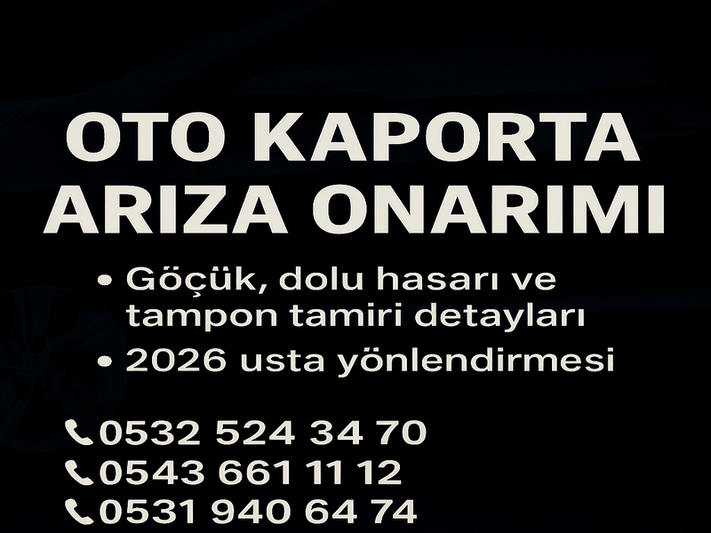 Karapürçek Oto Kaporta Arıza Onarımı